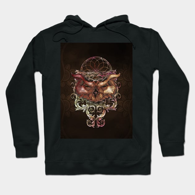 Decorative owl with dreamcatcher Hoodie by Nicky2342